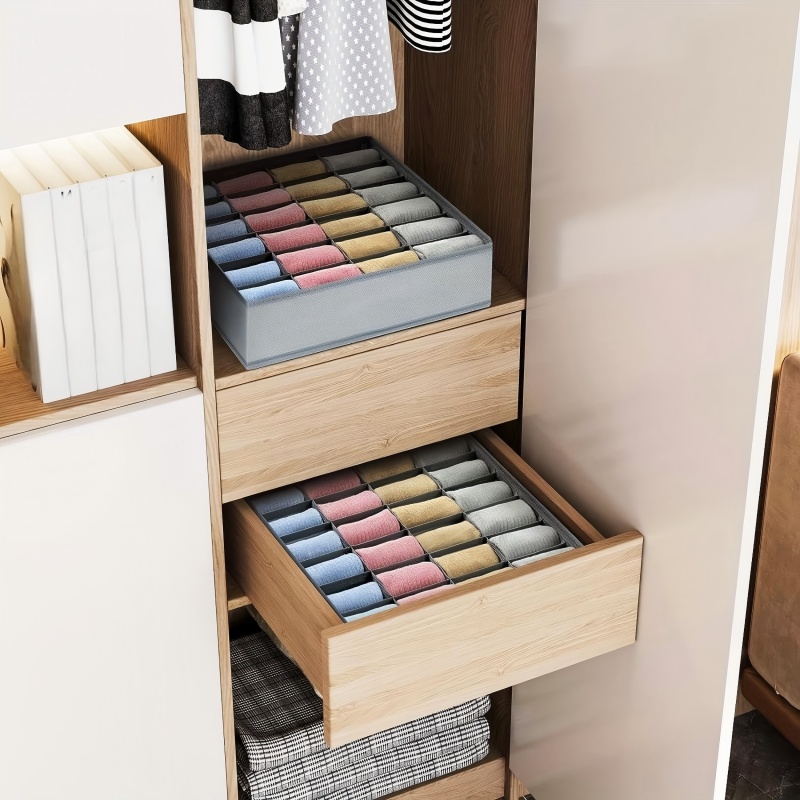 Kotak Penyimpanan Lipat 24 Gri - Sock Organizer Tray ulasan dan harga