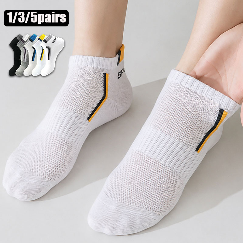 1/3/5 Pasang Kaus Kaki Olahrag - Ankle Sock Low Cut ulasan dan harga