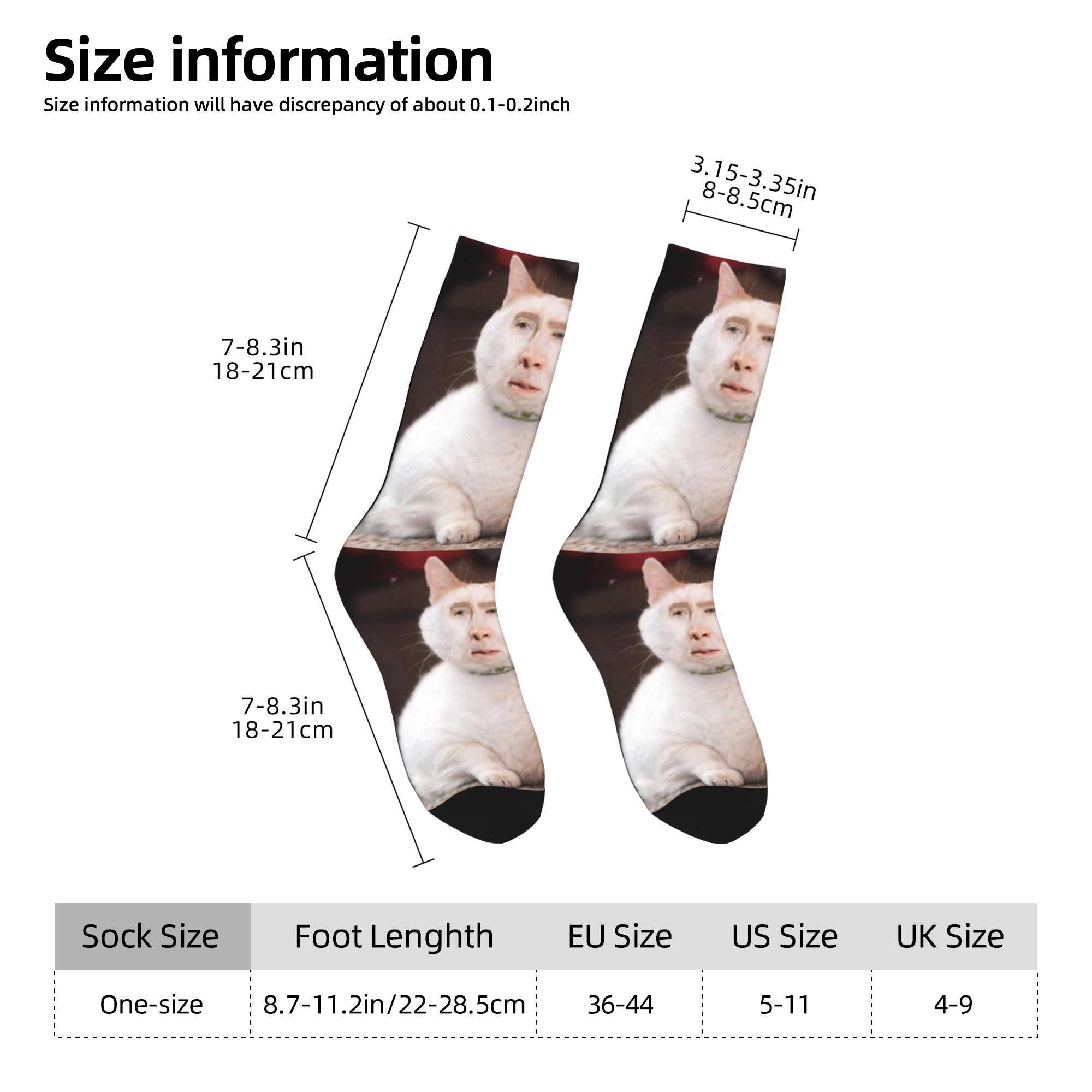 Kaus Kaki Kru Nicolas Cage Cat - Dress Sock Men ulasan dan harga